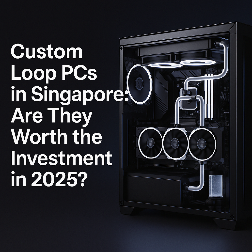 Luxury custom watercooled gaming PC in Singapore with hardline tubing and premium finishes